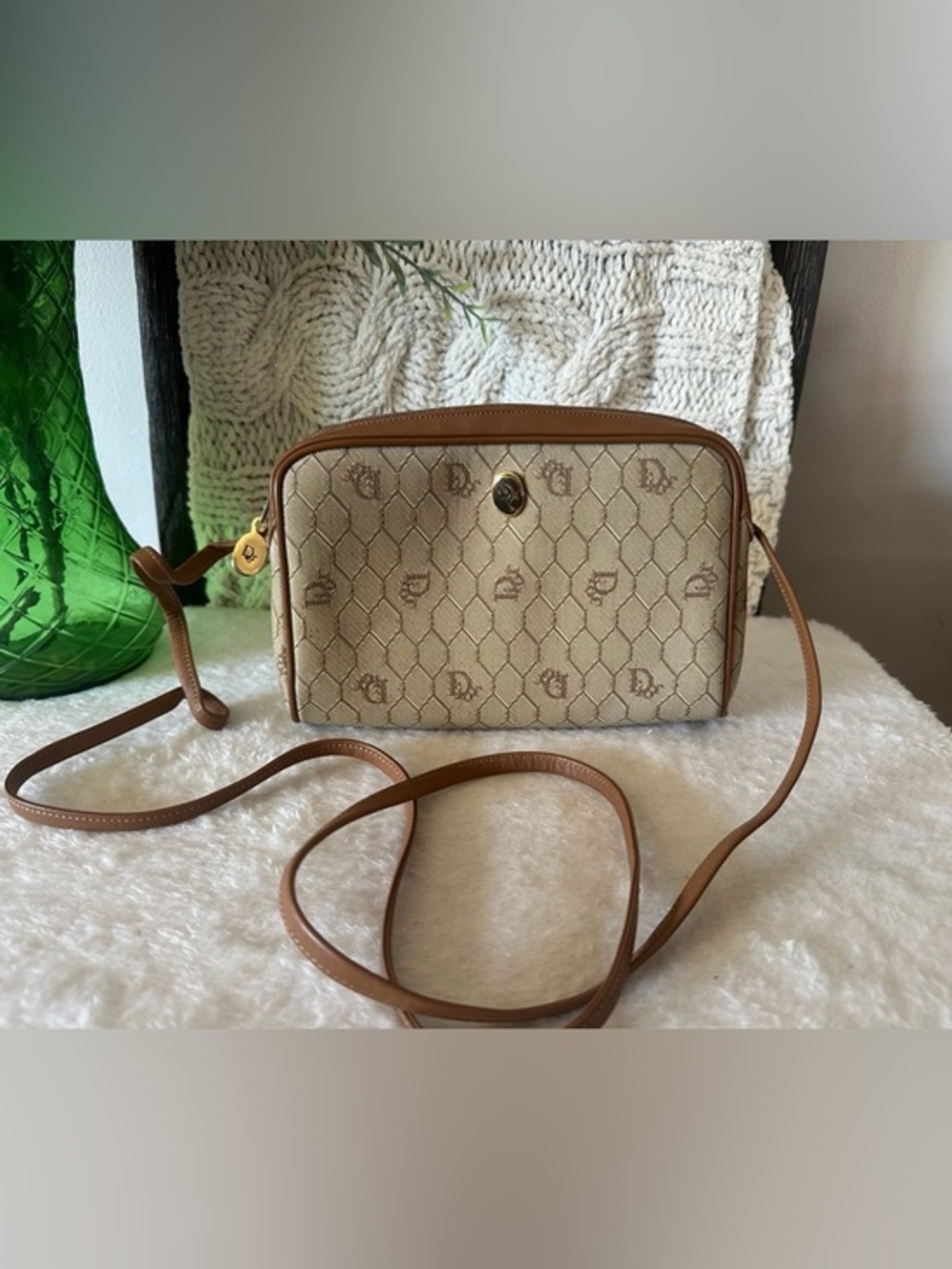 1980’s Christian Dior Vintage Honeycomb Crossbody Purse